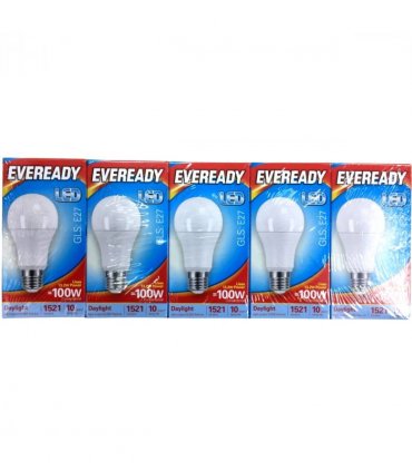 Eveready LED Candle 1521LM GLS E27  Day Light 100W Pack of 5