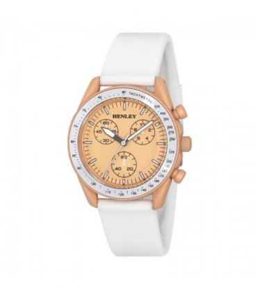 Henley Ladies Pastel Coloured Silicone Sports Watch White/Peach H06179.15