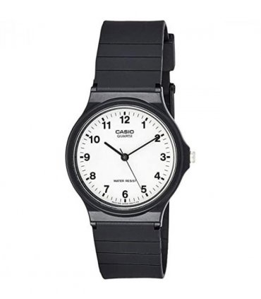 Casio Mens Basic White Dial Black Resin strap Watch MQ-24-7BLL