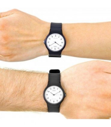 Casio Mens Basic White Dial Black Resin strap Watch MQ-24-7BLL