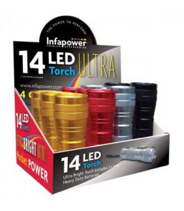 Infapower 14 LED Ultra Aluminium Torch (Pack of 12)
