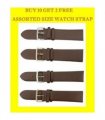 Genuine Dark Brown Leather WATCH STRAP BUY 10 GET 2 FREE ASSORTED SIZE 20mm-22MM