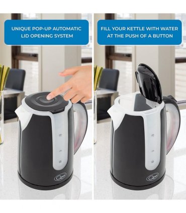 Quest Dual LED Illuminated Kettle - 1.7Ltr Black