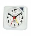 Acctim Ingot Quartz Travel Alarm Clock Light & Snooze White 25/738WBX8