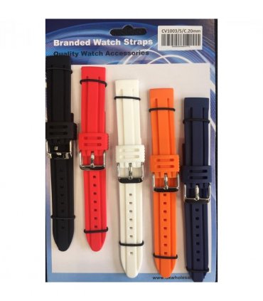Heavy Duty rubber watch strap Multi-colour CV1003C-24