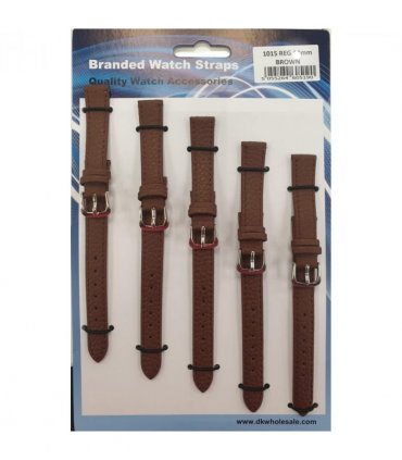 Brown Leather Watch Straps Pk5 size 12mm 1015BR