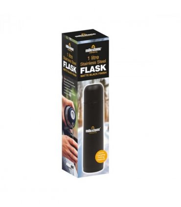 Milestone Double Walled Stainless Steel Flask 1Ltr  - Matte Black Finish