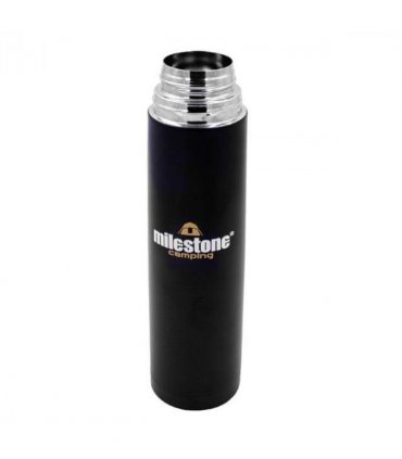 Milestone Double Walled Stainless Steel Flask 1Ltr  - Matte Black Finish
