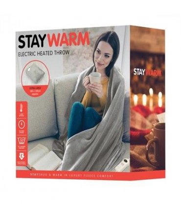 StayWarm 180x130cm Extra Large Heated Throw Blanket - Grey