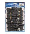 Leather Black Extra Long Watch Straps Pk10 size 22mm 1055.05