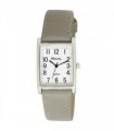 Ravel Mens Fashion Rectangle Shape Dial Grey Leather Strap Watch R0120.13.1A