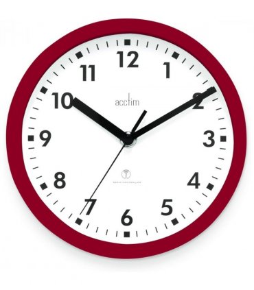 Acctim Nardo 20cm Radio Controlled Red Wall Clock 74664