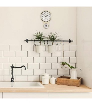 Acctim Kitchen Time 20cm Timer Quartz Retro Style Domed Glass Lens Cream Wall Clock 21592
