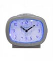 Wm Widdop Qtz Beep Alarm LED Dial/Snooze Silver
