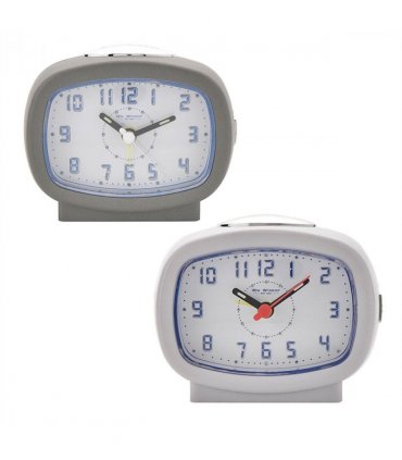 Wm Widdop Qtz Beep Alarm LED Dial/Snooze Silver