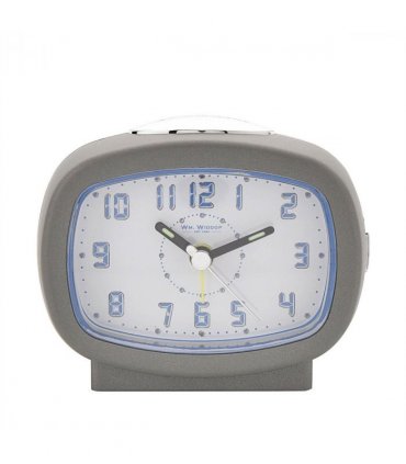 Wm Widdop Qtz Beep Alarm LED Dial/Snooze Silver
