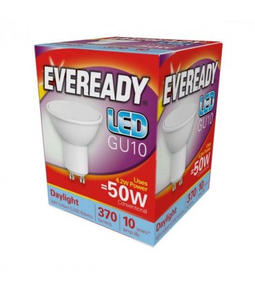 Eveready S13601 LED Bulb 50w GU10 320lm 4.7W Daylight (Pack of 5)