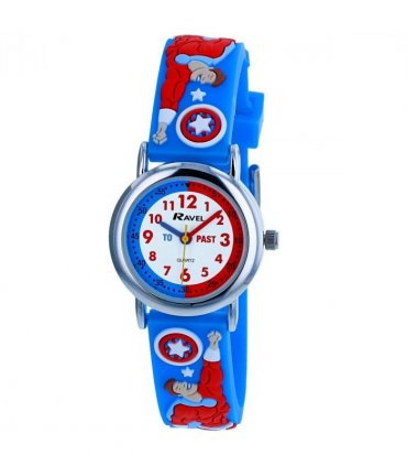 Ravel Children Boys 3D Cartoon Time Teacher Watch Superhero R1513.85