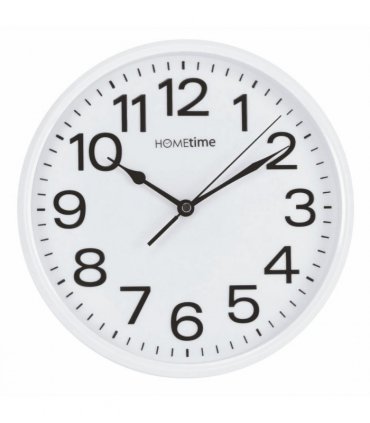 Hometime 10" Wall Clock with Sweep - White