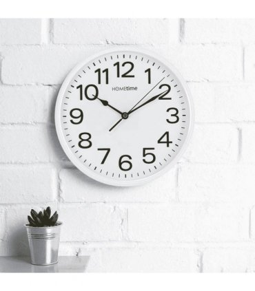 Hometime 10" Wall Clock with Sweep - White
