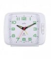 Acctim Ada Luminous tipped hands and numbers with Snooze White Alarm Clock 15702