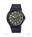 Casio Men's Analogue White Number Green Dial Watch MW-240-3BVDF