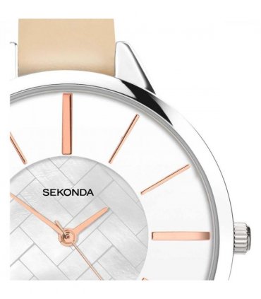 Sekonda Ladies Fashion Editions white Dial with Beige Leather Strap Watch