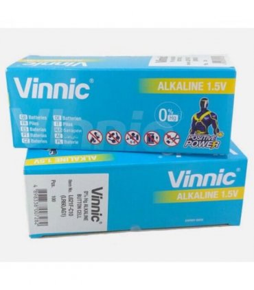 Vinnic L621 AG1 Watch Battery Box of 10 (100 Batteries)