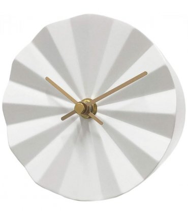 Acctim Layla Resin Table Clock in White 37092