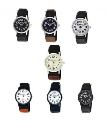 Ravel Sports Case Arabic Dial Velcro Strap Watch R1601