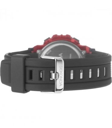 Sekonda Mens Sports Chronograph 50m Water Resistance Digital Black Rubber Strap Watch