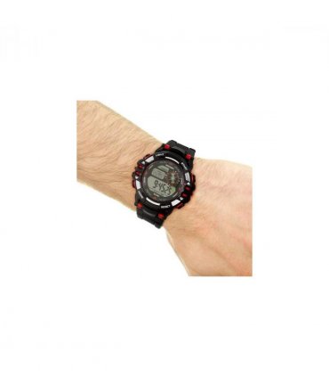 Sekonda Mens Sports Chronograph 50m Water Resistance Digital Black Rubber Strap Watch