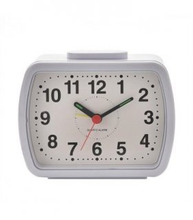 Wm.Widdop Qtz Alarm Clock Bell Oblong  Wht/Green Dial 5184W