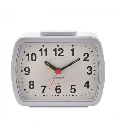 Wm.Widdop Qtz Alarm Clock Bell Oblong  Wht/Green Dial 5184W