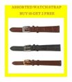 Genuine Leather Watch Strap BUY 10 GET 2 FREE ASSORTED COLOUR 10MM-12MM