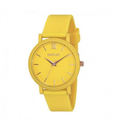 Henley Ladies Coloured Case Silicone Sports Watch Yellow H06178.9