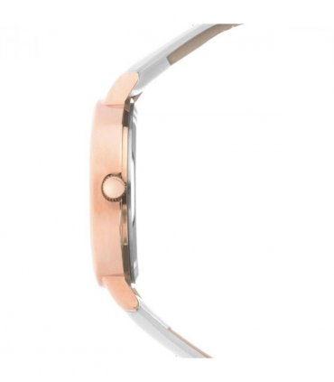 Sekonda Ladies White Marble Effect Dial with White Leather Strap Watch 2825