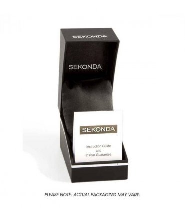 Sekonda Ladies White Marble Effect Dial with White Leather Strap Watch 2825