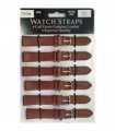 TNML Tan calf regular watch straps LONG card of 6