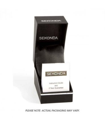 Sekonda Mens Basic White Dial with Silver Metal Expandable Bracelet Watch 3022b