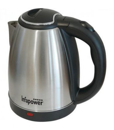 Infapower 1800w 1.8L 360 Cordless Brushed Stainless Kettle