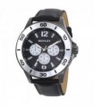 Henley Mens Polished Gun Sports Coloured Stitch Multi Eye Watch Gun/Silver H03014.13