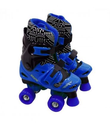 Elektra Adjustable Quad Boot (Medium, Black/ Blue) Outdoor Activity Game