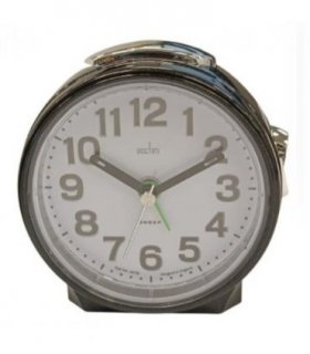 Acctim Eden Non Ticking Sweep Crescendo Alarm Clock in Black - 16523