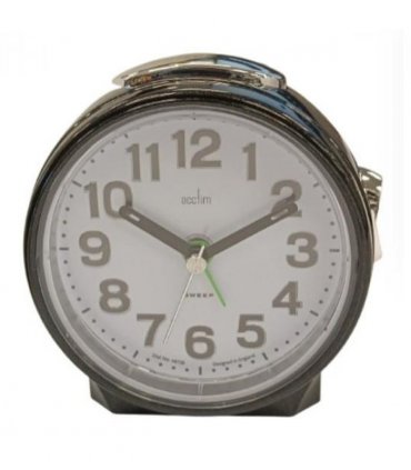 Acctim Eden Non Ticking Sweep Crescendo Alarm Clock in Black - 16523