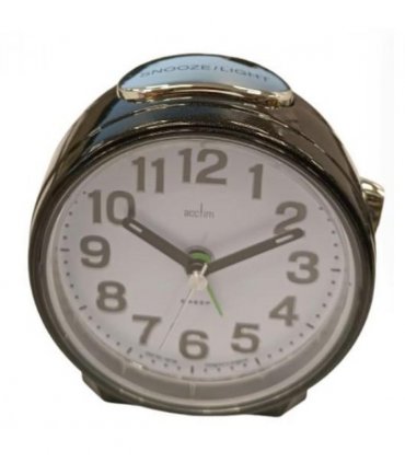 Acctim Eden Non Ticking Sweep Crescendo Alarm Clock in Black - 16523