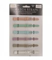 PASSR Sun Mixed Pastille Colour Calf Leather Watch Straps Regular card of 6 - Silver Buckle