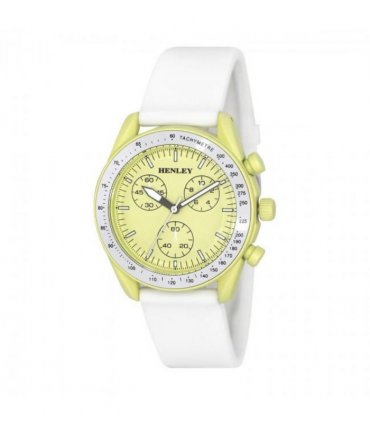 Henley Ladies Pastel Coloured Silicone Sports Watch White/Yellow H06179.9