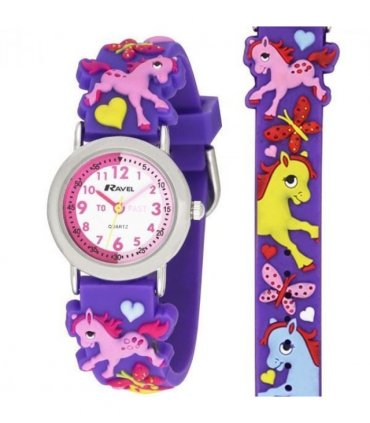 Ravel Children Girls 3D Cartoon Time Teacher Watch Pony R1513.70