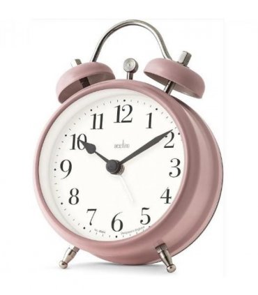 Acctim Shefford 12cm Dusty Rose Double Bell Alarm Clock 16380